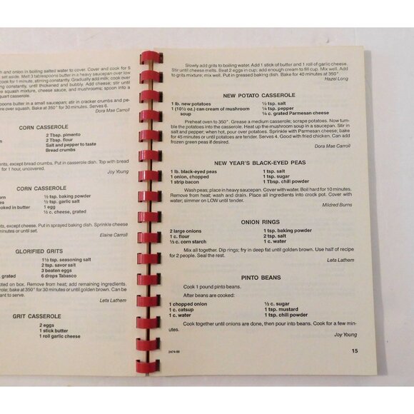 Vintage 1989 Treasured Recipes Cookbook From Allen Senior Citizens PB Spiral - Picture 6 of 7